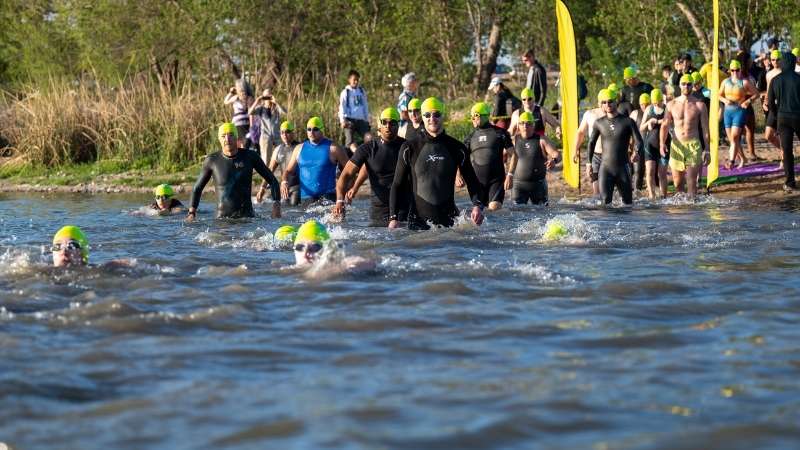 Athletes racing at Cal Tri Austin