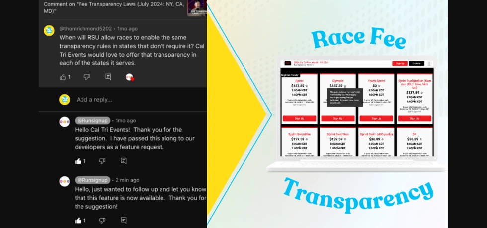 Cal Tri Events RunSignUp fee transparency announcement